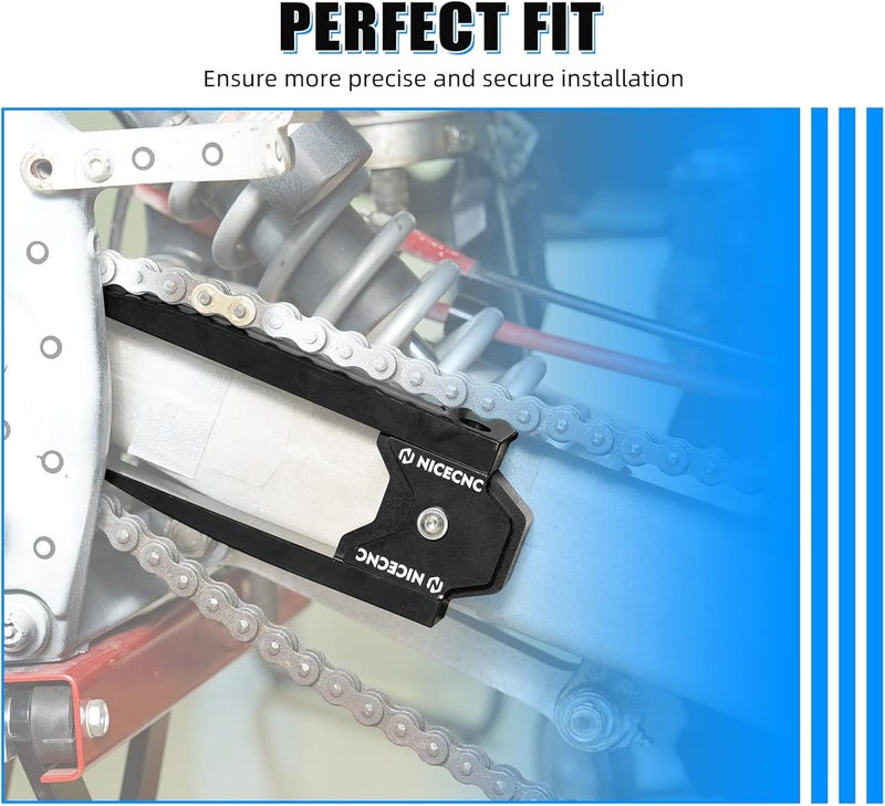 NICECNC Black Chain Protector Slider Guide Swingarm Auminum Compatible with Yamaha Raptor 7002006 2007 2008 2013-2026, RAPTOR 700 50TH ANNIVERSARY 2006, RAPTOR 700R CALIF 2024,See Fitments - Image 2